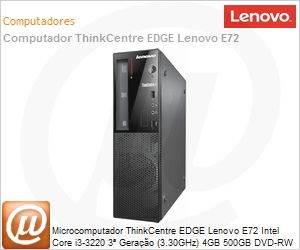 3497DGP - Desktop-PC ThinkCentre EDGE Lenovo E72 Intel Core i3-3220 3 Gerao (3.30GHz) 4GB 500GB DVD-RW Windows 7 Professional 64 SFF VGA/DVI (Substitui EDGE 71)