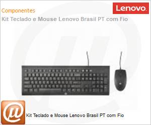 4X30L79888 - Kit Teclado e Mouse Lenovo Brasil PT com Fio