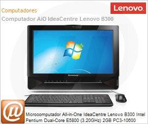 57-129374 - Desktop-PC All-in-One IdeaCentre Lenovo B300 Intel Pentium Dual-Core E5800 (3.20GHz) 2GB PC3-10600 DDR3-1333MHz 500GB 20" LED DVD-RW Windows 7 Home Basic 64