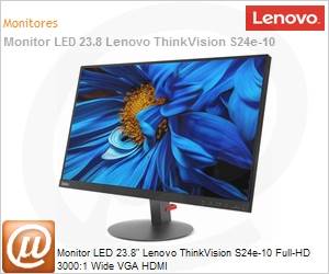 61F9KBR1BR - Monitor 23,8" LED Lenovo ThinkVision S24e-10 Full HD 3000:1 Wide VGA HDMI