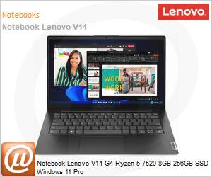 83GE0001BR - Notebook Lenovo V14 G4 Ryzen 5-7520 8GB 256GB SSD Windows 11 Pro 