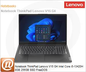83GL0012BR - Notebook ThinkPad Lenovo V15 G4 Intel Core i5-13420H 8GB 256GB SSD FreeDOS 