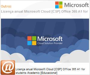 AAA-13711-ANL - Licena anual Cloud [NCE] Microsoft Office 365 A1 for students Academic [Educacional] 