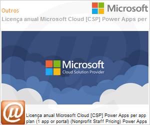 J8Q-00004-MSL - Licena mensal Cloud [CSP NCE] Microsoft Power Apps per app plan (1 app or portal) (Nonprofit Staff Pricing) Power Apps per app plan (1 app or portal)