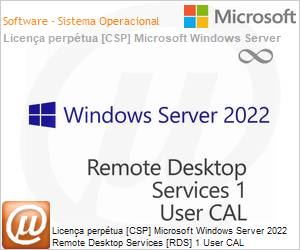 DG7GMGF0D7HXU - Licena perptua [CSP NCE] Microsoft Windows Server 2022 Remote Desktop Services [RDS] 1 CAL User 