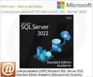 DG7GMGF0M80JA - Licena perptua [CSP NCE] Microsoft SQL Server 2022 Standard Edition (Exige compra de CALs adicionais) Academic [Educacional] (Substitui DG7GMGF0FKX9A 2019)