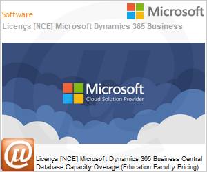 CFQ7TTC0HD3R000DP1YA - Licena [NCE] Microsoft Dynamics 365 Business Central Database Capacity Overage [Educacional] (Education Faculty Pricing) (NCE EDU ANN) Annual - Annual