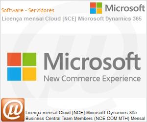 CFQ7TTC0LH390002P1MM - Licena mensal Cloud [NCE] Microsoft Dynamics 365 Business Central Team Members (NCE COM MTH) Mensal 