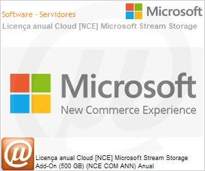 CFQ7TTC0LHPG0001P1YA - Licena anual Cloud [CSP NCE] Microsoft Stream Storage Add-On (500 GB) (NCE COM ANN) Anual 