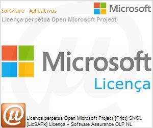 076-01866 - Licena perptua Open Microsoft Project [Prjct] SGNL [LicSAPk] Licena + Software Assurance OLP NL 