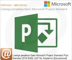 076-05817 - Licena perptua Open Microsoft Project Standard Prjct Standard 2019 SGNL OLP NL Academic [Educacional] 