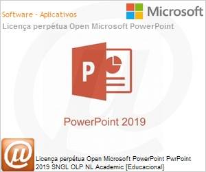 079-06736 - Licena perptua Open Microsoft PowerPoint PwrPoint 2019 SGNL OLP NL Academic [Educacional] 