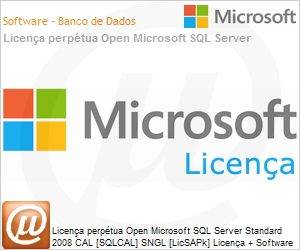 359-01005 - Licena perptua Open Microsoft SQL Server Standard 2008 CAL [SQLCAL] SGNL [LicSAPk] Licena + Software Assurance OLP NL CAL User 