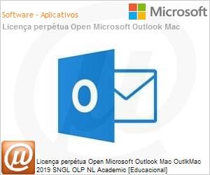 36F-00457 - Licena perptua Open Microsoft Outlook Mac OutlkMac 2019 SGNL OLP NL Academic [Educacional] 