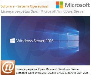 9EM-00120 - Licena perptua Open Microsoft Windows Server Standard Core WinSvrSTDCore SGNL LicSAPk OLP 2Lic NL CoreLic 