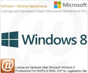 FQC-06488 - Licena por hardware Open Microsoft Windows 8 Professional Full WinPro 8 SNGL OLP NL Legalization Get Genuine Solution [GGS] Substitui Windows 7 FQC-02872