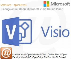 HWL-00003 - Licena anual Open Microsoft Visio Online Plan 1 Open Faculty VisioOnlnP1OpenFclty ShrdSvr SGNL SubsVL OLP NL Annual Academic [Educacional] [QLFD]