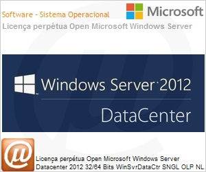 P71-07236 - Licena perptua Open Microsoft Windows Server Datacenter 2012 32/64 Bits WinSvrDataCtr SNGL OLP NL At 2 Processadores Qualified [QLFD] (Substitui 2008)