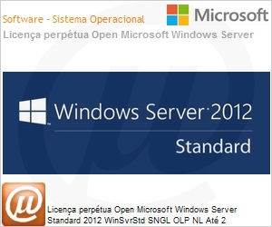 P73-05762 - Licena perptua Open Microsoft Windows Server Standard 2012 WinSvrStd SNGL OLP NL At 2 Processadores (Substitui 2008 P73-04982 e Enterprise 2008 P72-04219, com todas as funes)