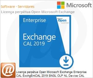 PGI-00878 - Licena perptua Open Microsoft Exchange Enterprise CAL ExchgEntCAL 2019 SGNL OLP NL CAL Device woSrvcs 
