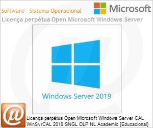 R18-05746 - Licena perptua Open Microsoft Windows Server CAL WinSvrCAL 2019 SGNL OLP NL Academic [Educacional] CAL Device 