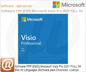 D87-07606 - Software FPP [ESD] Microsoft Visio Professional 2021 FULL 64 Bits All Languages (Software para Download, Licena perptua) 