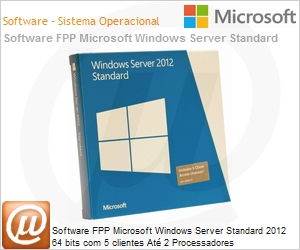 P73-05395 - Software FPP Microsoft Windows Server Standard 2012 64 bits com 5 clientes At 2 Processadores WinSvrStd2012