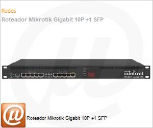 RB3011UiAS-RM - Roteador Mikrotik Gigabit 10P +1 SFP 