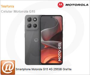 PB6D0009BR - Smartphone Motorola G15 4G 256GB Grafite 