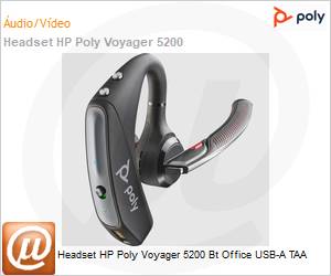 7D793AA - Headset HP Poly Voyager 5200 Bt Office USB-A TAA 