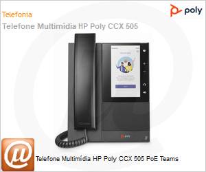 82Z79AA - Telefone Multimdia HP Poly CCX 505 PoE Teams 