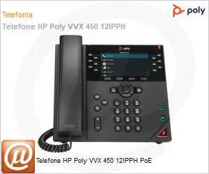 8B1L7AA - Telefone HP Poly VVX 450 12IPPH PoE