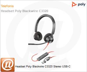 8X220AA - Headset Poly Blackwire C3320 Stereo USB-C