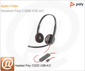 8X228A6 - Headset Poly C3220 USB-A/C