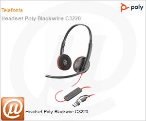 8X228AA - Headset Poly Blackwire C3220