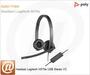 981-000574 - Headset Logitech H570e USB Stereo VC