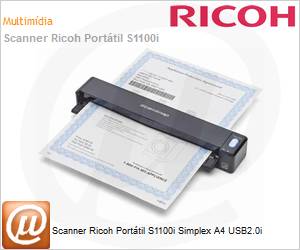 CG01000-293801 - Scanner Ricoh Porttil S1100i Simplex A4 USB2.0i 