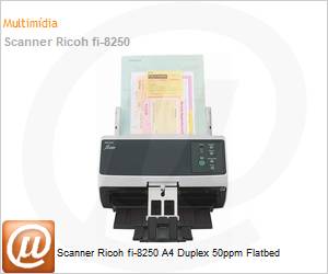 CG01000-303301 - Scanner Ricoh fi-8250 A4 Duplex 50ppm Flatbed 