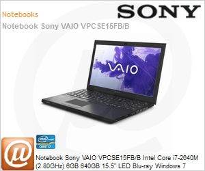 Sony - VPCSE15FB/B - Notebook Sony VAIO VPCSE15FB/B Intel Core i7