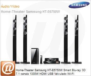 HT-E6750W/ZD - Home-Theater Samsung HT-E6750W Smart Blu-ray 3D 7.1 canais 1330W HDMI USB Valvulado Wi-Fi