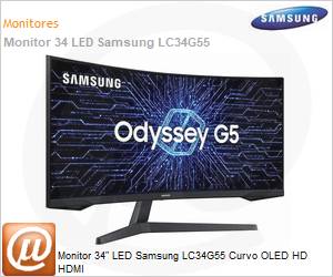 LC34G55TWWLMZD - Monitor 34" LED Samsung LC34G55 Curvo OLED HD HDMI