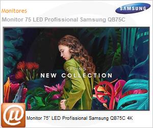 LH75QBCEBGCXEN - Monitor 75" LED Profissional Samsung QB75C 4K 