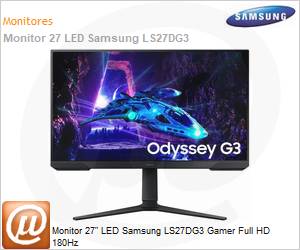 LS27DG300ELXZD - Monitor 27" LED Samsung LS27DG3 Gamer Full HD 180Hz