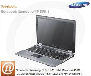 NP-RF511-SD1BR - Notebook Samsung NP-RF511 Intel Core i5-2410M (2.30GHz) 6GB 750GB 15.6" LED Blu-ray Windows 7 Professional 64 Wi-Fi N Bluetooth 3.0 WebCam HDMI NVIDIA GT540M