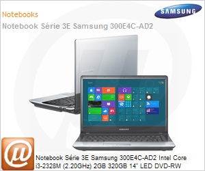 NP300E4C-AD2BR - Notebook Srie 3E Samsung 300E4C-AD2 Intel Core i3-2328M (2.20GHz) 2GB 320GB 14" LED DVD-RW Windows 8 64 Wi-Fi N Bluetooth 4.0 WebCam HDMI