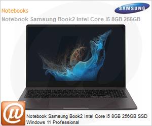 NP550XED-KF6BR - Notebook Samsung Book2 Intel Core i5 8GB 256GB SSD Windows 11 Professional 