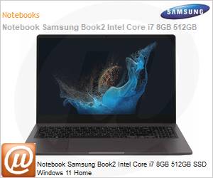 NP550XED-KS2BR - Notebook Samsung Book2 Intel Core i7 8GB 512GB SSD Windows 11 Home 