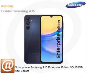 SM-A156MZKRLEB - Smartphone Samsung A15 Enterprise Edition 5G 128GB Azul Escuro 