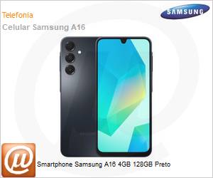 SM-A165MZKRZTO - Smartphone Samsung A16 4GB 128GB Preto 