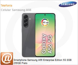 SM-A566EZKTLEB - Smartphone Samsung A56 Enterprise Edition 5G 8GB 256GB Preto 